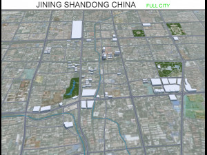 Jining Shandong city China 80km Modelo 3D