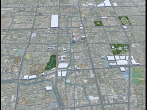 Jining Shandong city China 80km 3D मॉडल