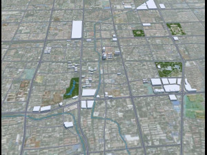 Jining Shandong Stadt China 80 km 3D Modell