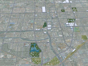 Jining Shandong Stadt China 80 km 3D Modell