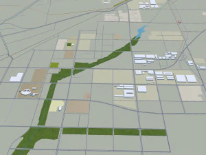Jining Shandong Stadt China 80 km 3D Modell