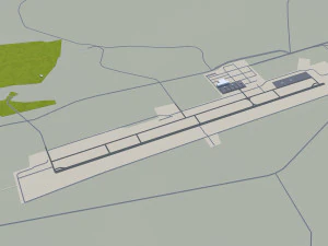 Jining Shandong Stadt China 80 km 3D Modell