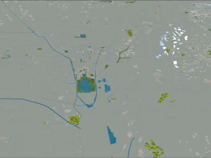 Jining Shandong Stadt China 80 km 3D Modell