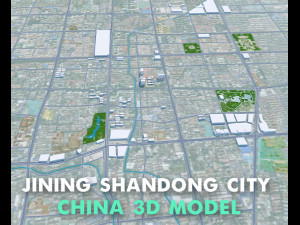 Jining Shandong city China 80km 3D मॉडल