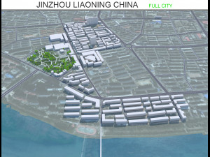 Jinzhou city Liaoning China 25km Modelo 3D