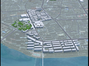 Jinzhou city Liaoning China 25km 3Dモデル