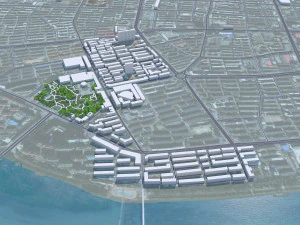 Jinzhou city Liaoning China 25km 3D Model