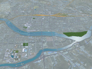 Jinzhou city Liaoning China 25km 3Dモデル