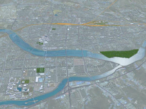 Jinzhou city Liaoning China 25km 3D Model