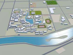 Jinzhou city Liaoning China 25km 3Dモデル