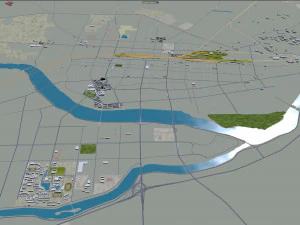 Jinzhou city Liaoning China 25km 3D Model