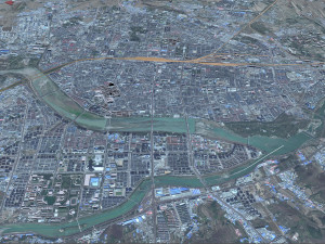 Jinzhou city Liaoning China 25km 3Dモデル