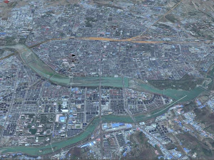 Jinzhou city Liaoning China 25km 3D Model