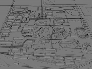 Jinzhou city Liaoning China 25km 3D Model