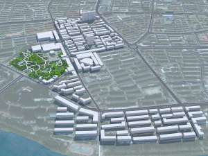 Jinzhou city Liaoning China 25km 3D Model