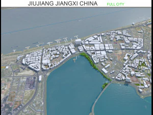 Jiujiang city Jiangxi China 70km 3D Model