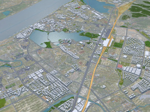 Jiujiang city Jiangxi China 70km Modelo 3D
