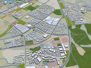 Jiujiang city Jiangxi China 70km 3D Model