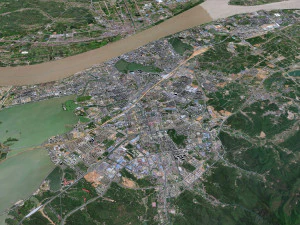 Jiujiang city Jiangxi China 70km 3D Model