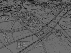 Jiujiang city Jiangxi China 70km 3D Model