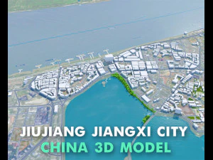 Jiujiang city Jiangxi China 70km 3D Model