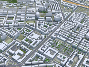 Jixi Heilongjiang city China 30km 3D Model
