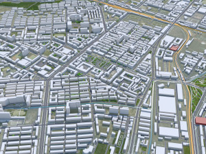Jixi Heilongjiang city China 30km Modello 3D