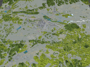 Jixi Heilongjiang city China 30km Modello 3D