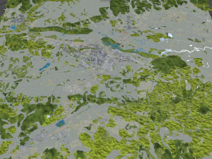 Jixi Heilongjiang city China 30km 3D Model