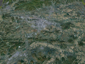 Jixi Heilongjiang city China 30km 3D Model