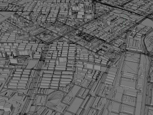 Jixi Heilongjiang city China 30km Modello 3D