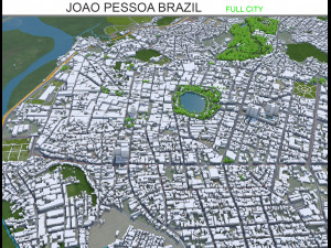 Joao Pessoa city Brazil 30km 3D Model