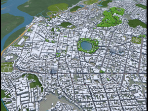 Joao Pessoa city Brazil 30km 3D Model