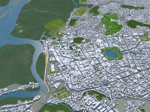 Joao Pessoa city Brazil 30km 3D Model