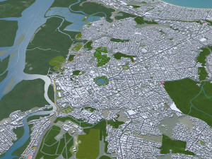 Joao Pessoa city Brazil 30km 3D Model