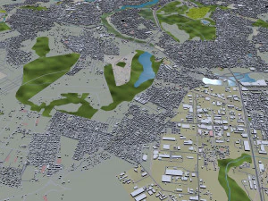 Joao Pessoa city Brazil 30km 3D Model