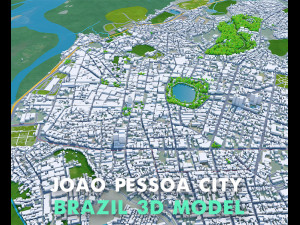 Joao Pessoa city Brazil 30km 3D Model