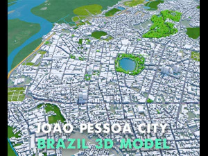 Joao Pessoa city Brazil 30km 3D Model