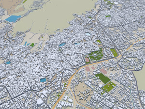 Jodhpur Rajasthan city India 30km 3D Model