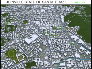 Joinville State of Santa city Catarina Brazil 25km 3D Model