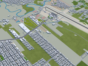 Joinville State of Santa city Catarina Brazil 25km 3D Model