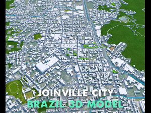 Joinville State of Santa city Catarina Brazil 25km 3D Model
