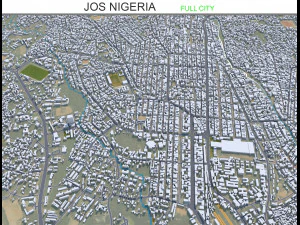 Cidade de Jos Nigéria 20 km Modelo 3D