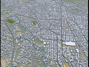 Jos city Nigeria 20km 3D Модель