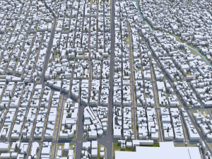 Jos city Nigeria 20km 3D Модель