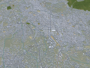 Jos city Nigeria 20km 3D Модель