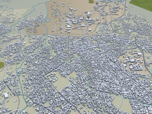 Jos city Nigeria 20km 3D Модель
