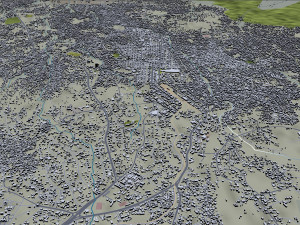 Jos city Nigeria 20km 3D Модель