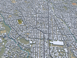 Jos city Nigeria 20km 3D Модель