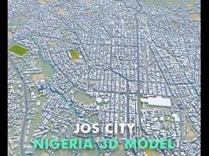 Jos city Nigeria 20km 3D Модель